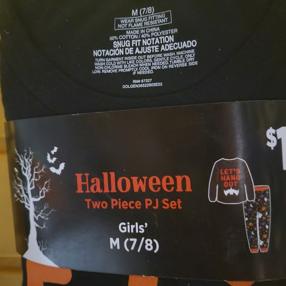 Halloween Girls Pajamas Let's Hang Out